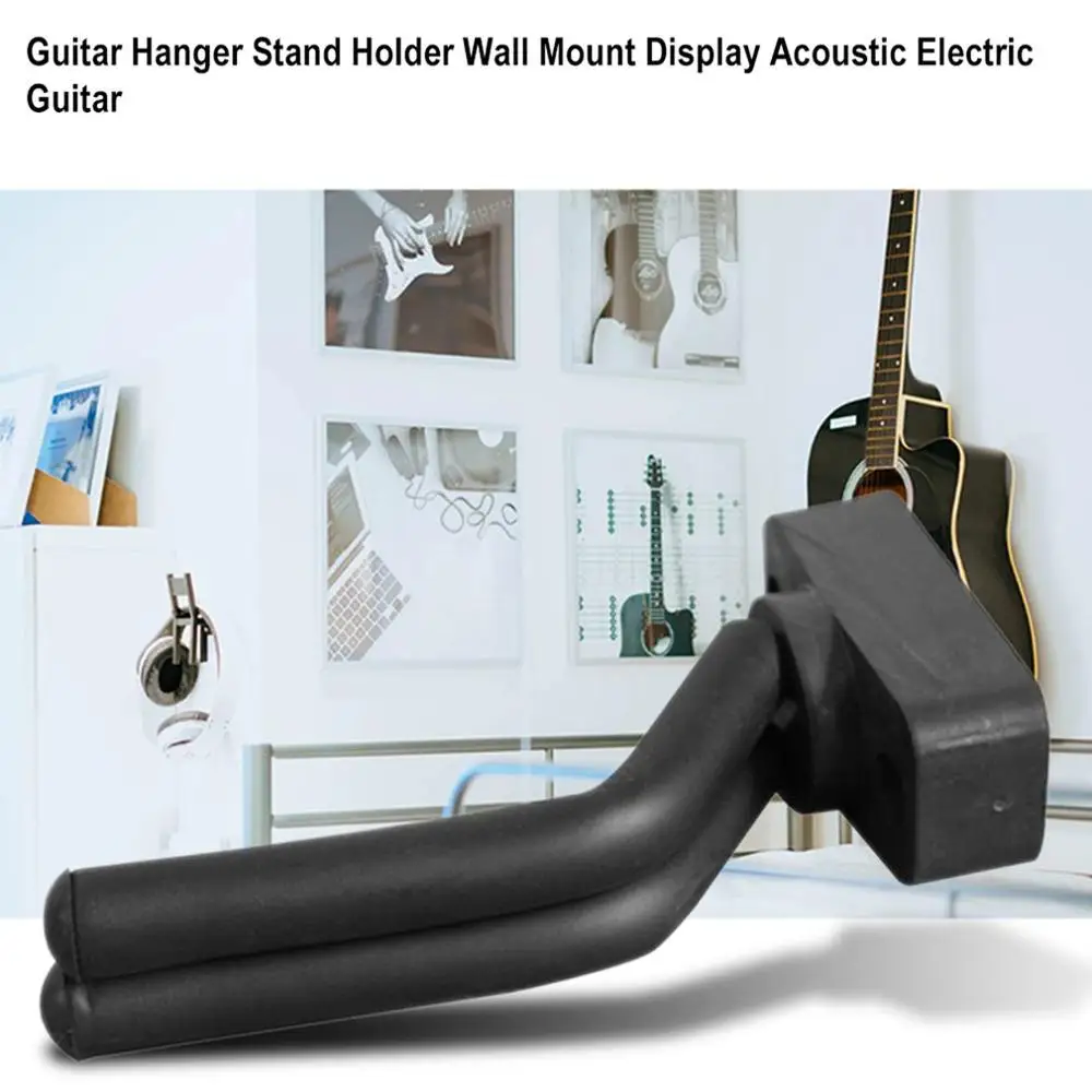 

Wall Mount Guitar Hanger Hook Non-slip Holder for Guitar Accessories and Parts Display Rack Foam Coated Adjustable