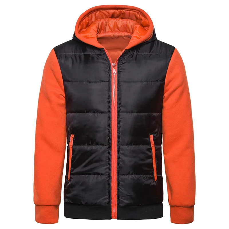 2019 модный новый осенний и зимний мужской пуховик повседневная куртка с капюшоном