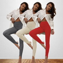 Leggings de punto acanalado para mujer...