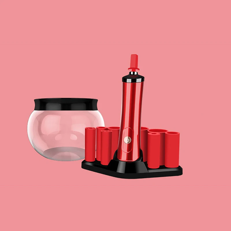 Red Style 2 Инструменты для чистки кистей для макияжа, электронный Спиннер, автоматический очиститель для женщин, товары для красоты - Цвет: Red Style 2