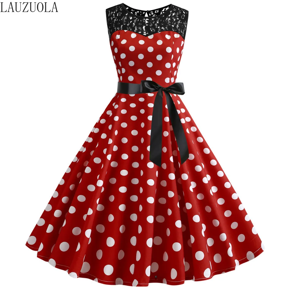 Женское винтажное платье в горошек белое кружевное стиле пэчворк без рукавов с