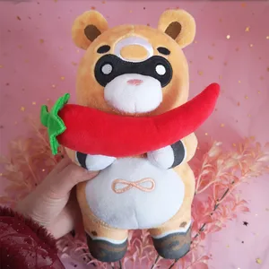 22cm Anime Genshin Impact Xiangling Guoba Theme Cute Plush Stuffed Dolls Toy Pillow Puppet Collection Cosplay Xmas Gift