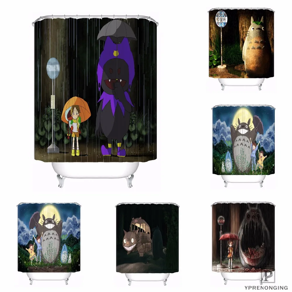 Пользовательские Тоторо мультфильм водонепроницаемый Душ Шторы для дома ванной