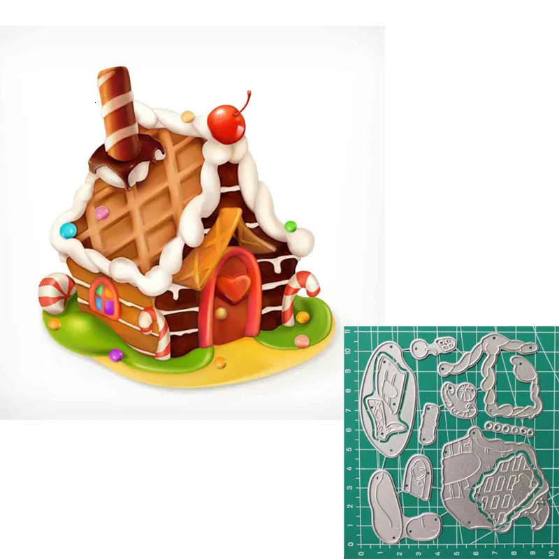 106*96 мм торты для пряников резки домиков рамка скрапбукинга штампы металлические