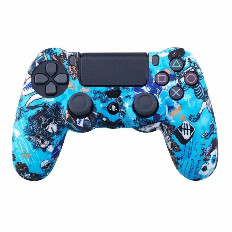 PS 4 силиконовый чехол камуфляжной расцветки задняя крышка Защитная пленка для Sony
