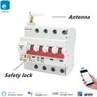 EWeLink 4P 16A-125A дистанционное управление Wifi автоматический выключательавтоматический переключатель поддержка alexa и google home