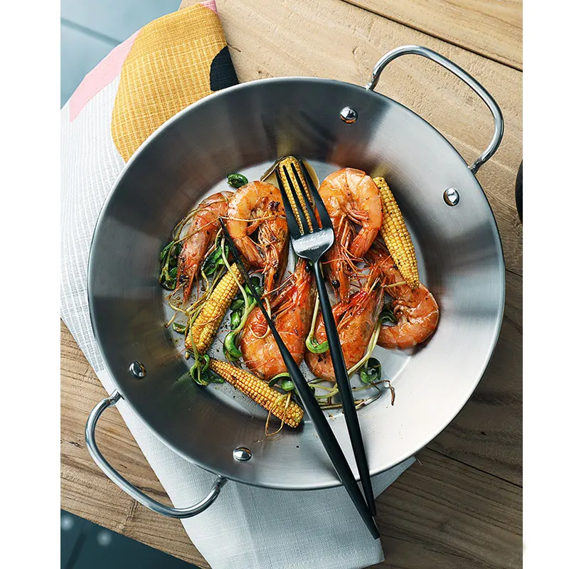 Сковорода для морепродуктов хорошего качества испанская сковорода паэльи