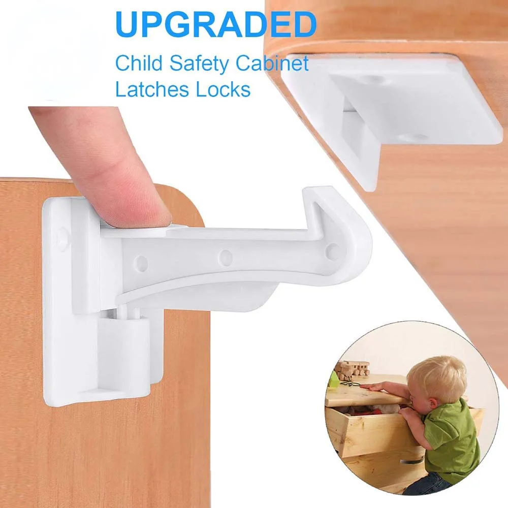 

6 Pack Baby Proof Locks Lock for Kitchen Cabinets Cupboards Drawers Doors Locks Baby Safety Locks with Strong Adhesive
