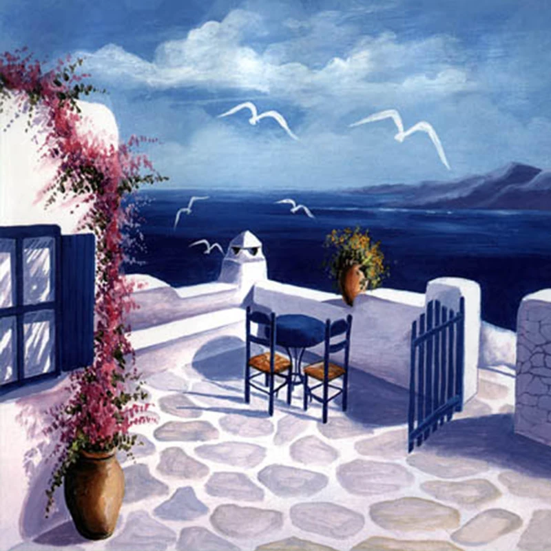 Алмазная 5D картина сделай сам полностью круглая вышивка Пейзаж морские птицы 100% |