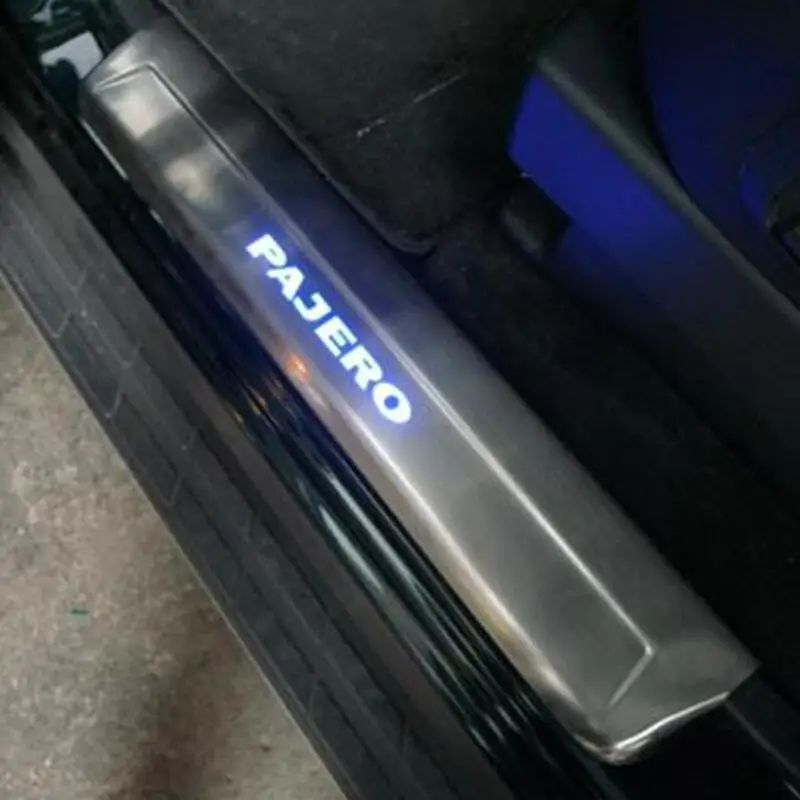 

Accesorios Coche Accessoires Voiture Decoration Accessories Exterior Car Sticker Door Welcome Pedal FOR Mitsubishi Pajero