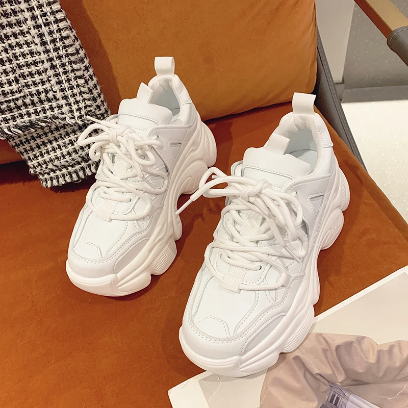 Кроссовки женские на платформе повседневная спортивная обувь толстой подошве