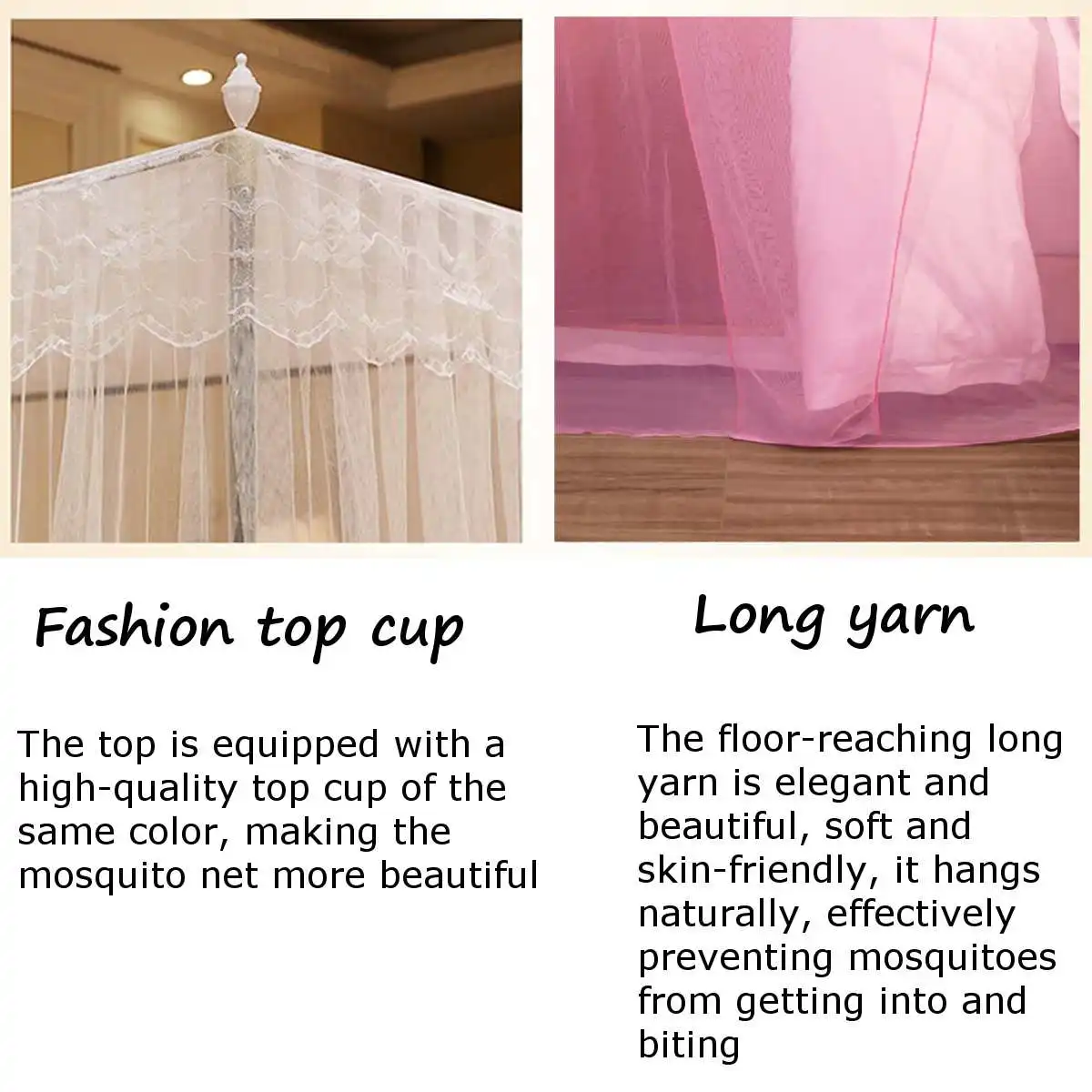 

Four Color Single Mosquito Net Single Side Openings Mosquito Net Luxury Princess Bed Style Full Queen King Size No Bracket