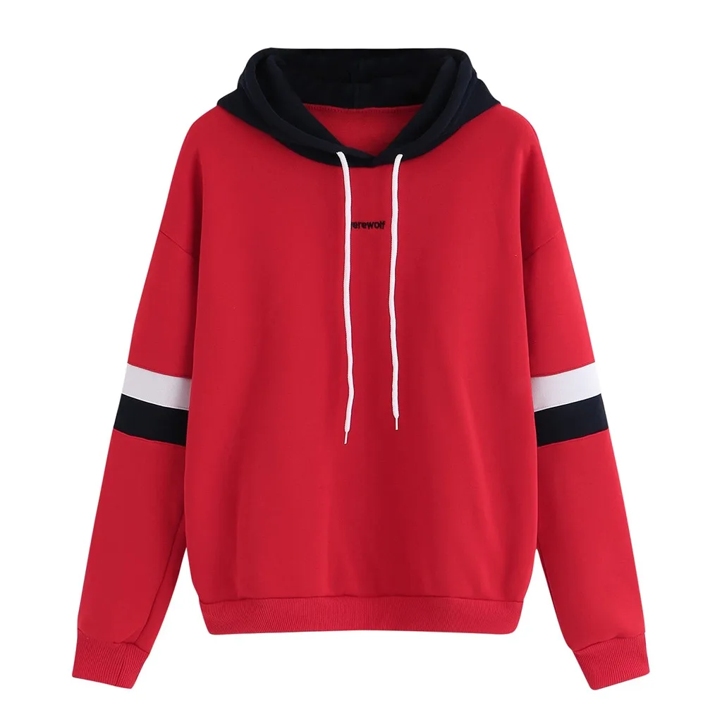 Модный женский топ с круглым вырезом толстовка капюшоном Повседневная Свободная