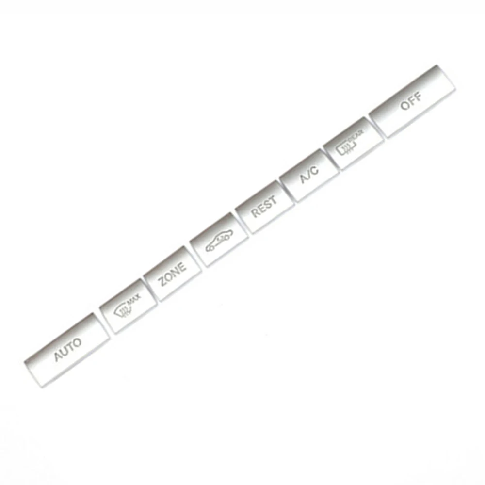 

Centre Console Button Covers Sequins Trim Silver 8PCS ABS Accessories New