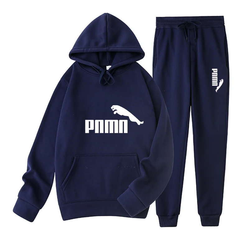 

2021 Men's Autumn Winter Sets Zipper Hoodie+pants Two Pieces Casual Tracksuit Male Sportswear Gym Brand Clothing Sweat Suit