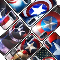 captain america shield marvel for oppo realme 7i 7 6 5 pro c3 xt a9 2020 a52 find x2lite luxury tempered glass phone case cover