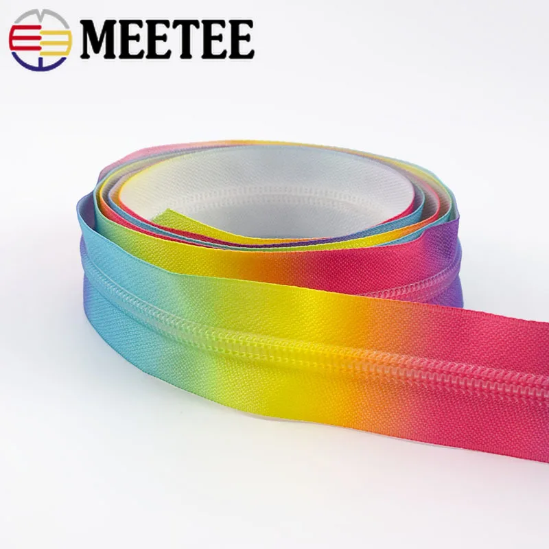 2/4/10 метров 5 # разъемная застежка молния с принтом нейлоновые застежки молнии для