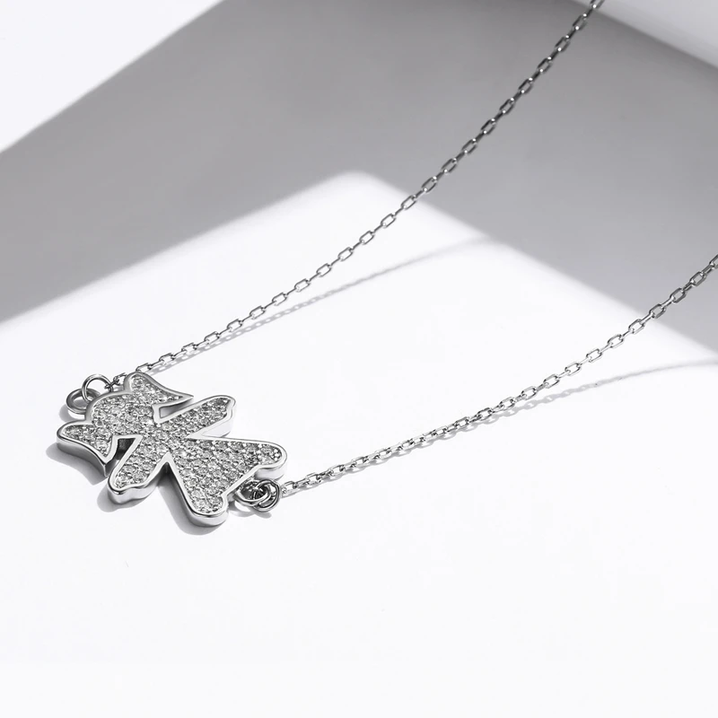 

LYSFS 925 Sterling Silver Cute Girl Shape Necklace Charm Necklace Lucky Silver Jewelry Womens Necklace Silver 925 Necklace