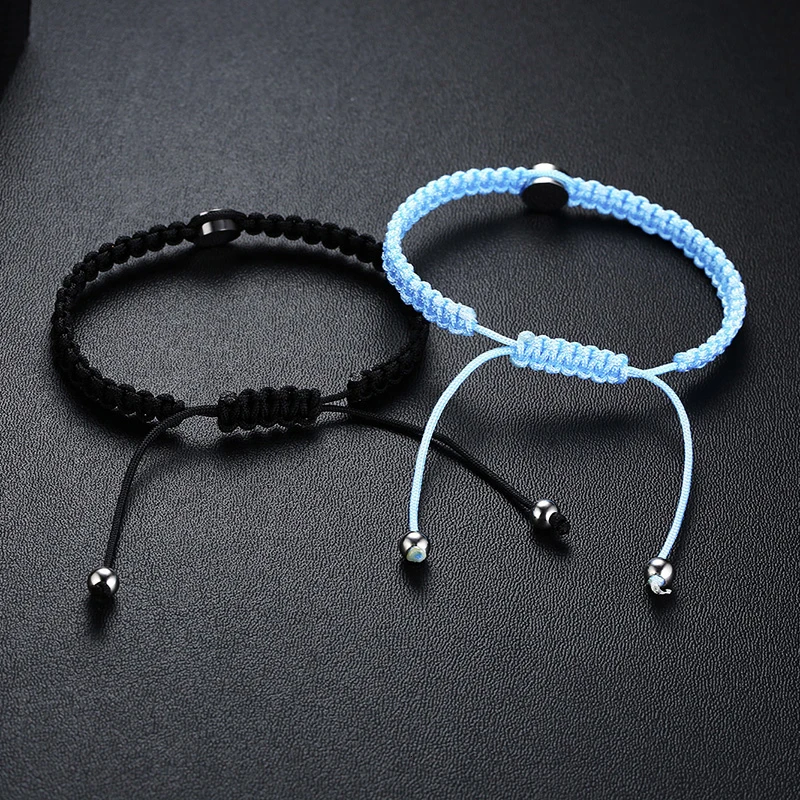 Vnox его и ее соответствующие пары браслетов для женщин мужчин с ручной плетеной