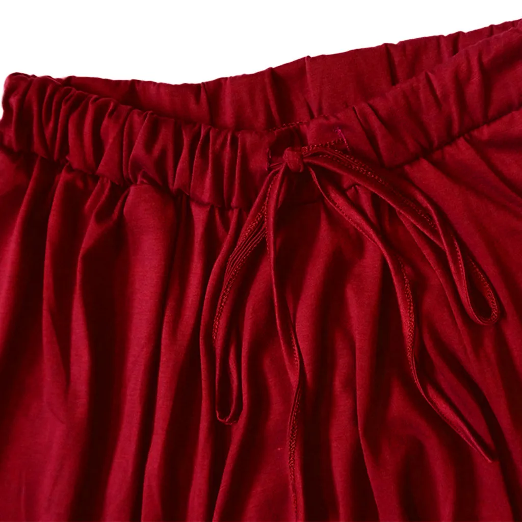 

Women Plus Size Pants Casual Solid Color Bandage Loose Long Pants Sports Soft Breathable Pants Trousers Streetwear 2020 Z0413