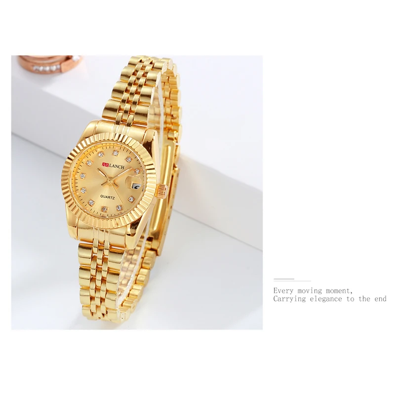 Couple Watches Top Luxury Brand Business Quartz Wristwatches Calendar Clock Stainless Steel Strap Relogio Masculino Men Women