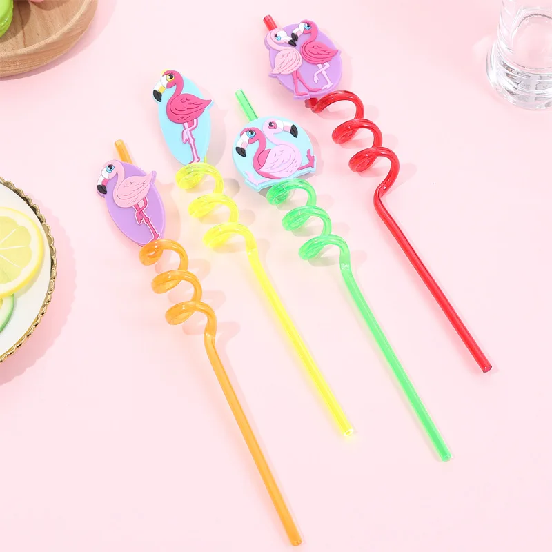 4 шт./компл. соломинки для напитков с фламинго принадлежности украшения свадебной