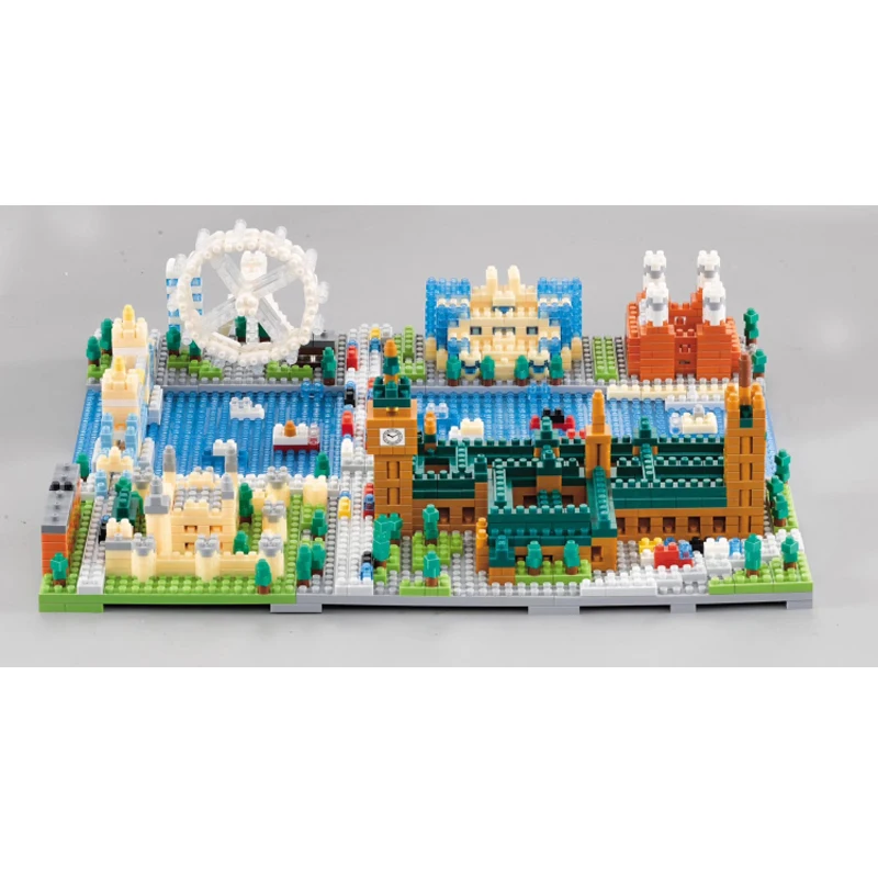 

New York City Architecture Statue of Liberty The London Eye Big Ben Tower Bridge Diamond Mini Small Blocks Building Toy no Box