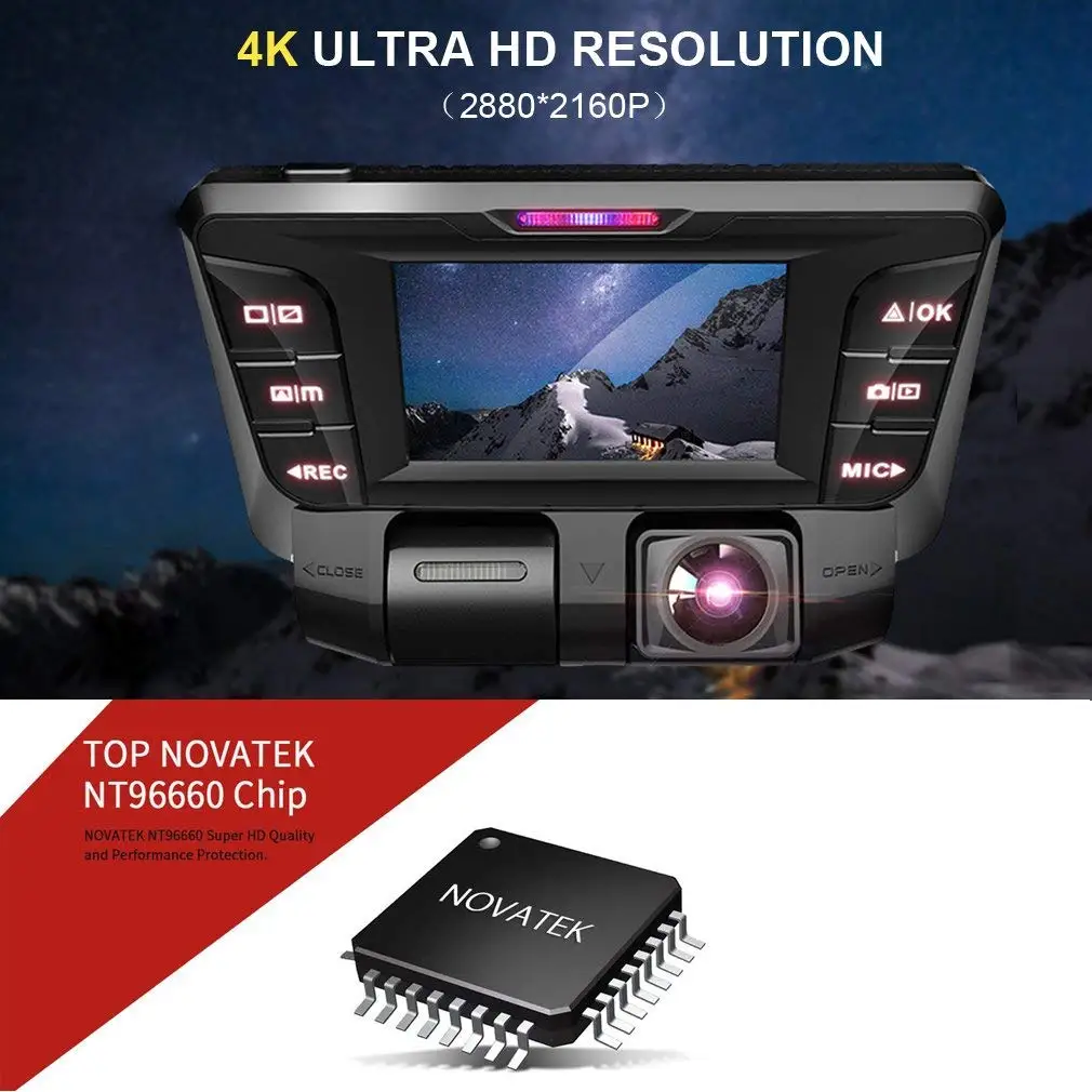 Видеорегистратор с широким углом обзора 1080P 4K FHD 2 7 P Wi Fi Автомобильный регистратор