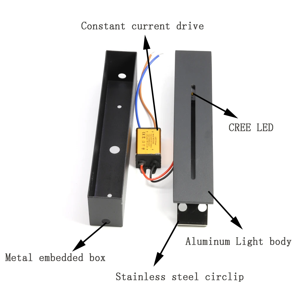 Встраиваемый светодиодный настенный светильник для дома лестницы коридора AC85-265V