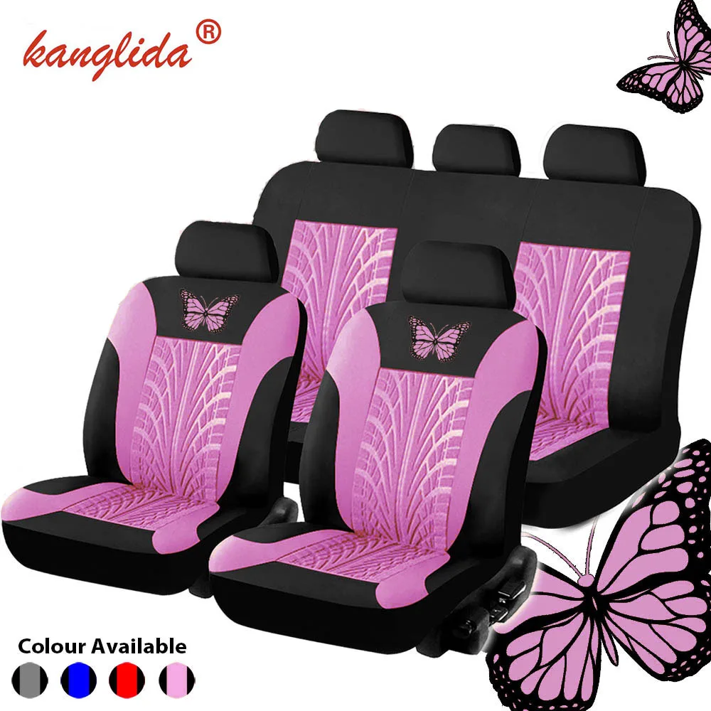 KNGLIDA Butterfly Car Seat Cover Interior Accessories Automobile Protector Universal Women Car Seat Covers KNGLIDA Butterfly Car Seat Cover Interior Accessories Automobile Protector Universal Women Car Seat Covers