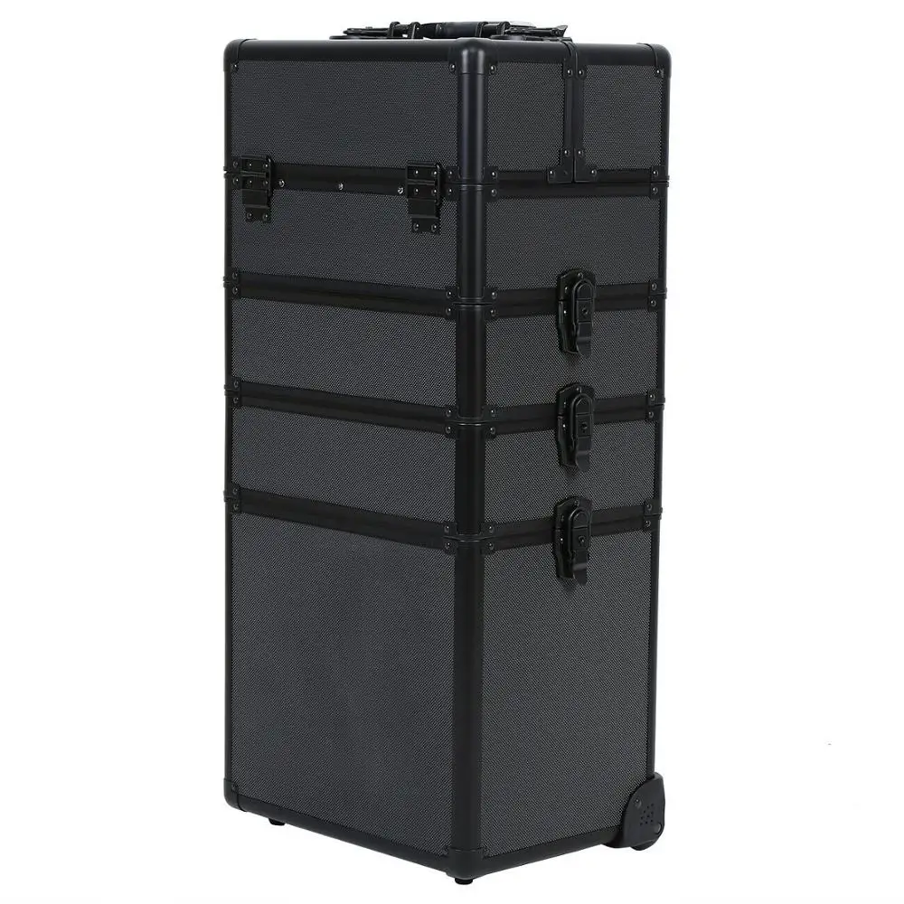 Многослойный вместительный косметический чехол для женщин чемодан на колесиках