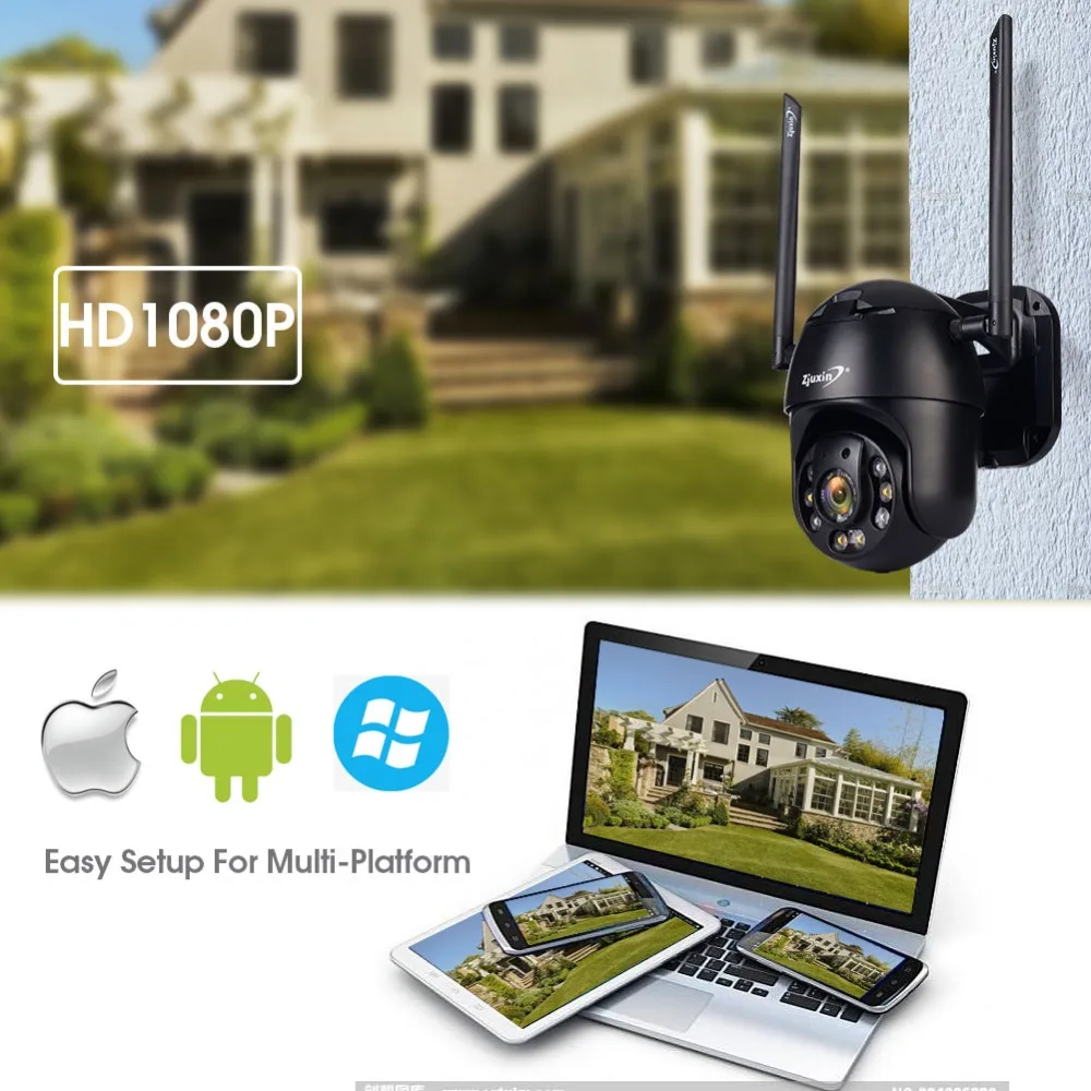 Zjuxin IP камера WiFi Full HD 1080P беспроводной проводной PTZ открытый скорость купольная CCTV камера безопасности приложение ICSee CMS камера наблюдения s