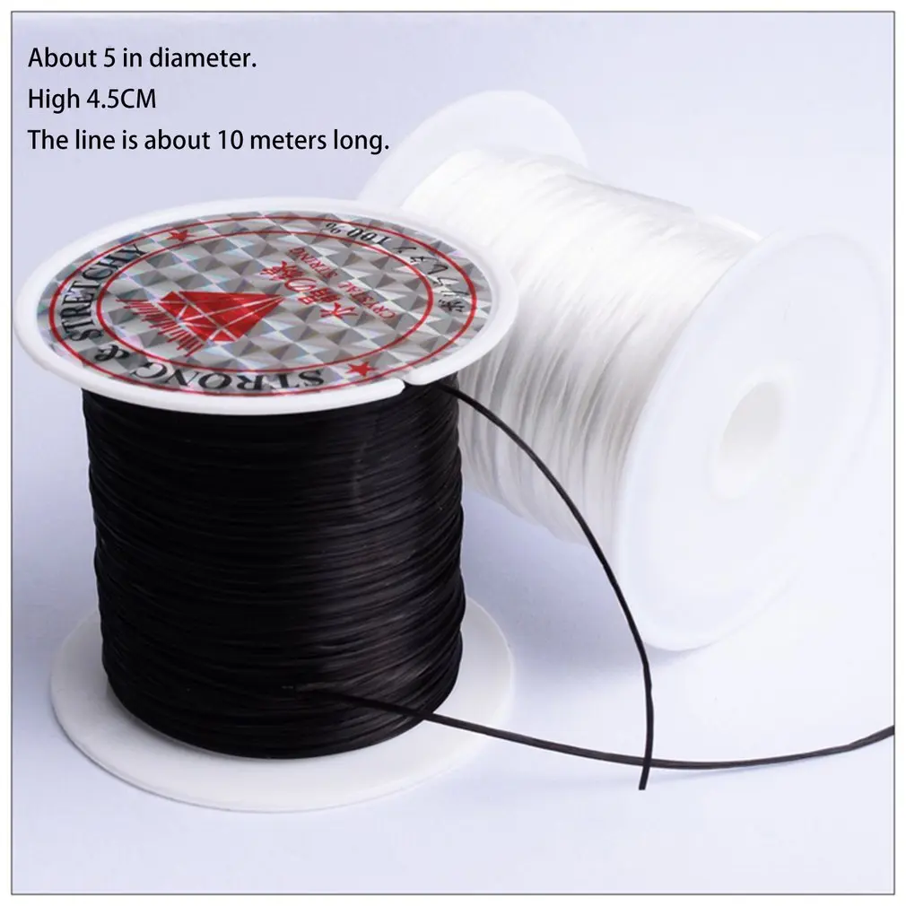 40 м (43 ярда) Плоский эластичный кристалл стрейч шнур полиэстер для изготовления