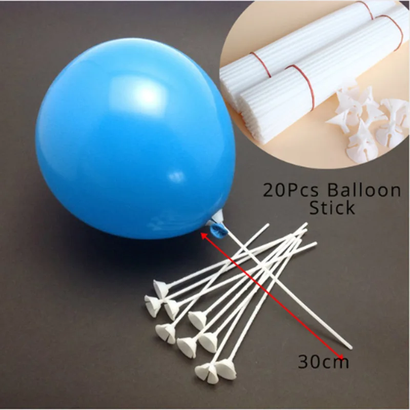 20pcs balloon stick 5/10/15 м латексных воздушных шаров с цепи резиновый Свадебный/День рождения фон с воздушными шарами декоративный шар цепи Арка Balony шт/уп - Цвет: 20pcs balloon stick