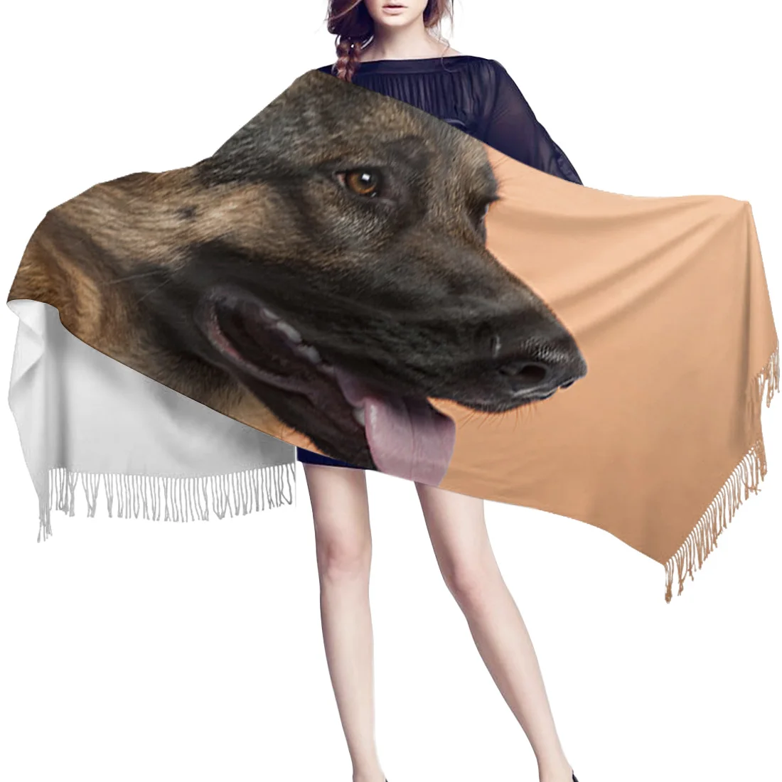 Одеяло в виде овчарки из Германии шаль для женщин дизайнерские кашемировые