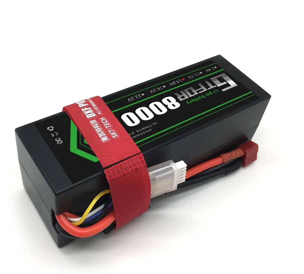 DXF Lipo батарея 4S 8000mah 8400mah 14,8 V 110C 220C Hardcase для 1/8 1/10 масштаб Электрический радиоуправляемый Багги Truggy гусеничный автомобиль