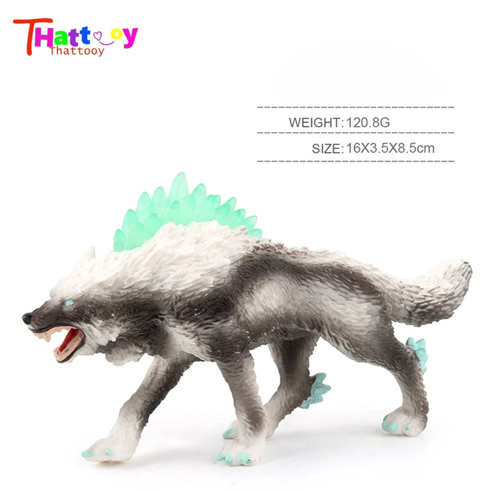 

Classic Toys Solid Forest Animal Model Roaring Snow Wolf Plastic Handmade Decoration Educational Toy Gifts