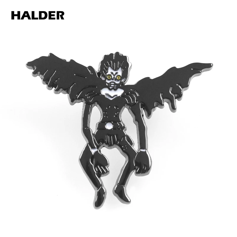 BR0041 halder Аниме смерти Примечание рюуку металлические броши булавки на лацкан Рюкзак украшения из ткани бижутерия вечерние аксессуары подарок
