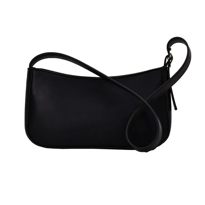 

Women 2021 Summer New Cute Solid Small PU Leather Shoulder Bags Simple Handbags And Purses Female Travel Totes Casual Beach Bag