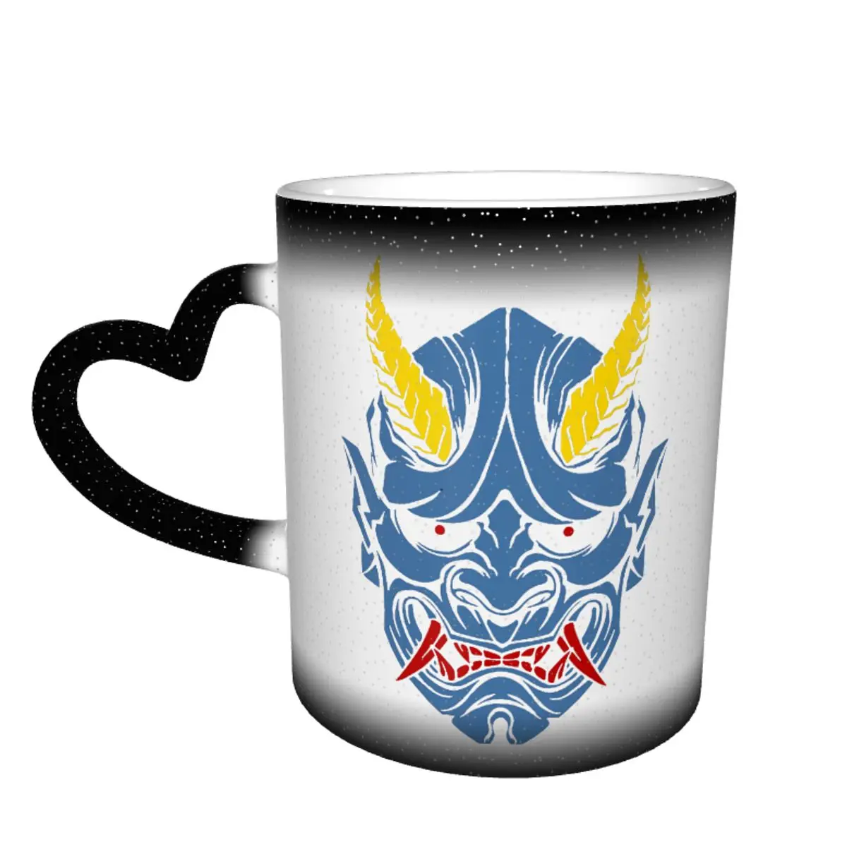 

Japanese Hannya Mask Mug Colored Porcelain Mug Espresso That Changes Color Wholesale Cups