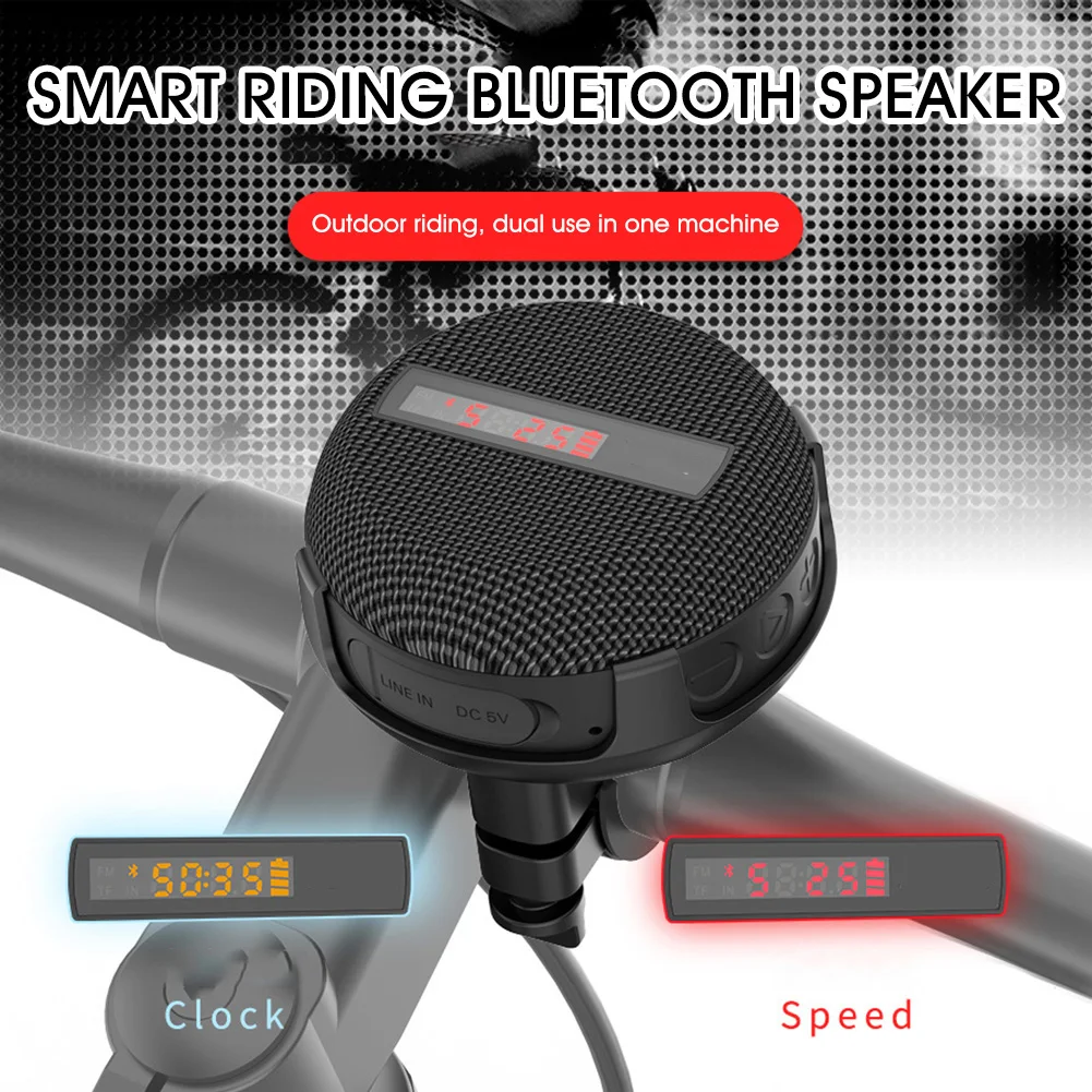 

Motorcycle Bike Speaker Bluetooth-Compatible Mini Audio Speaker 3D Stereo Hands-Free IPX6 Waterproof for Cycling Shower Outdoor