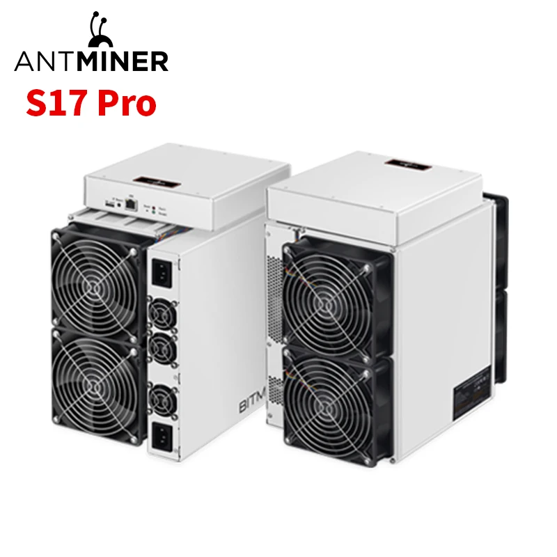 Биткоин-Майнер S17pro 53T Bitmain Antminer б/у S17 Pro SHA 256 алгоритм для майнинга биткоинов |