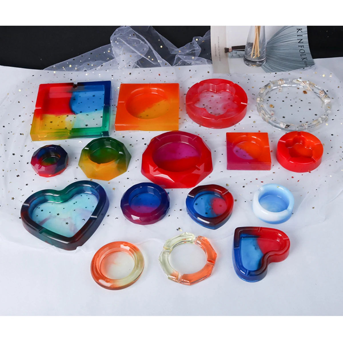 

1 Piece White Ashtray Silicone Resin Mold For Jewelry Making Starter DIY Epoxy Resin Home Crafts Accessories Tool Handmade Gift