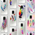 Чехол для Xiaomi Redmi Note 10, 10S, 9, 9S, 9T, 8, 8T, 9C, K40, K30, K30S, Poco X3, FNC, F3, C2, M3 Pro Max, силиконовый, с милыми перьями