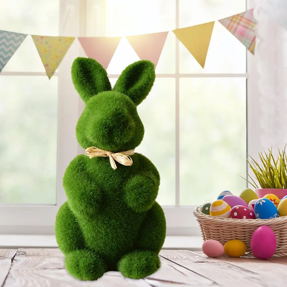 

Новинка искусственный газон ручной работы трава животное Пасхальный кролик украшение для дома офиса Декор для комнаты и офиса Пасхальный к...