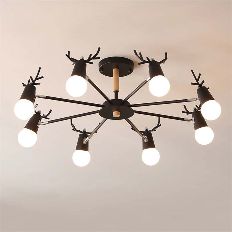 Рога для детской комнаты люстра скандинавский светильник Led макарун люстры