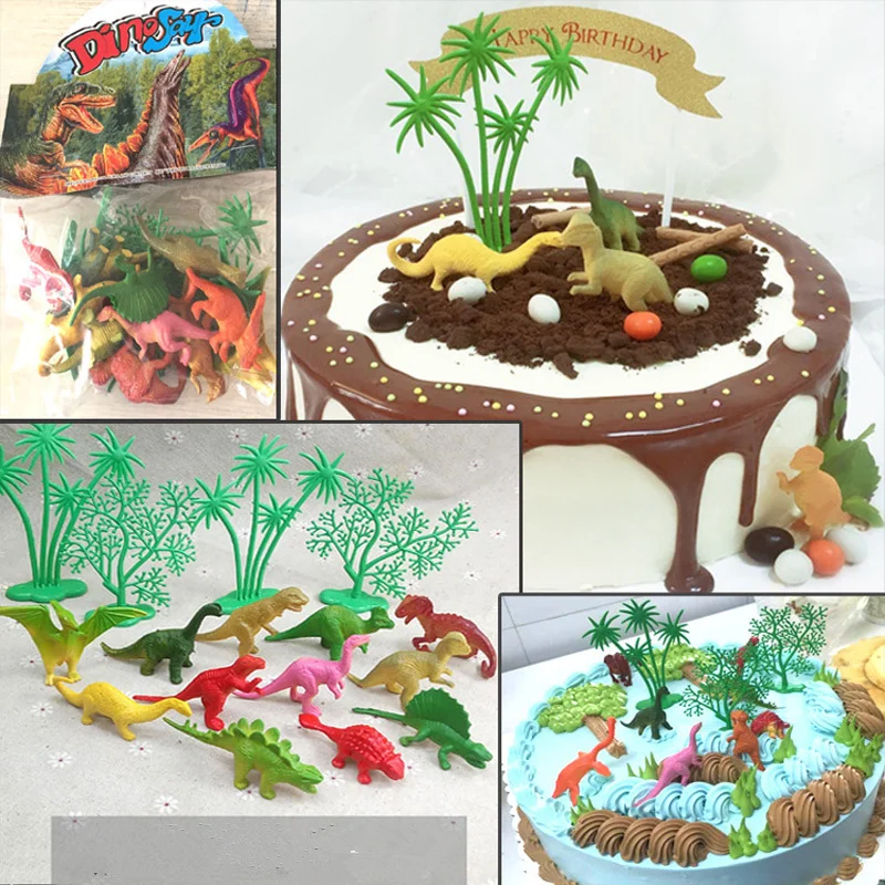Украшение для торта динозавр в джунглях 16 шт./компл. украшения декор выпечки