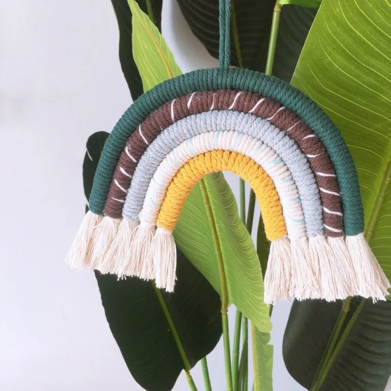 Радужные украшения ручной работы гобелен для детской комнаты подвесная подвеска