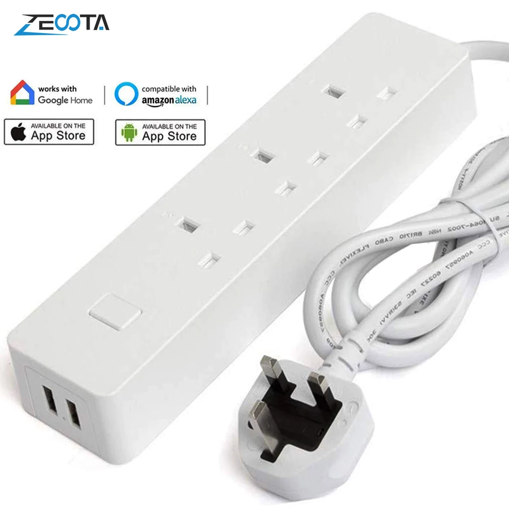 Умный сетевой фильтр Wi Fi розетка с защитой от скачков напряжения 3 розетки