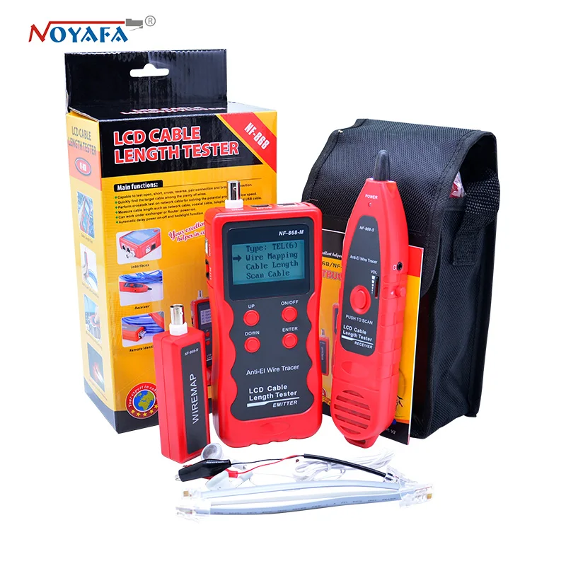 NF 868 цифровой кабельный тестер для RJ45 RJ11 BNC USB металлический Anti jamming перекрестное